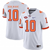 Clemson Tigers 10 Ben Boulware White Nike College Football Jersey Dzhi,baseball caps,new era cap wholesale,wholesale hats